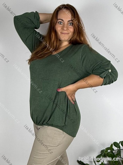 Tunika teplá 3/4 rukáv dámsky nadrozměr VERONA (54/56/58 ONE SIZE) TALIANSKA MÓDA IM425655/DU