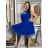 Šaty plesové elegantné na ramienka dámske (S/M ONE SIZE) TALIANSKA MóDA IM322303/UL S/M kráľovská modrá
