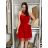 Šaty plesové elegantní na ramínka dámské (S/M ONE SIZE) ITALSKá MóDA IM322303/UL S/M červená