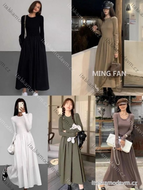 Šaty teplé dlhý rukáv dámske (XS/S/M ONE SIZE) TALIANSKA MÓDA IMM25M55931