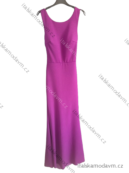 Šaty dlouhé letní elegantní bez rukávu dámské (S/M ONE SIZE) ITALSKÁ MÓDA IMPBB232L9618/DUR fialová S/M