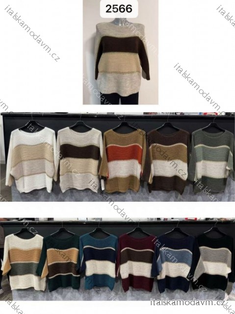 Sveter pletený dlhý rukáv dámsky (XS/S/M ONE SIZE) TALIANSKA MÓDA IMM25M2566