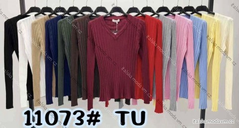 Sveter úpletový dlhý rukáv dámsky (XS/S/M ONE SIZE) TALIANSKA MÓDA IMM25M11073