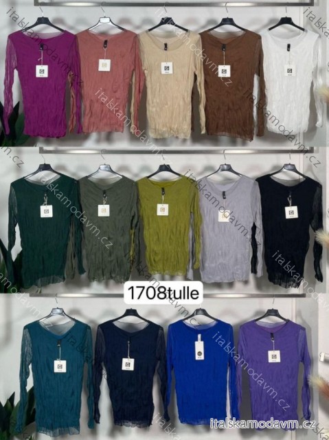 Tričko dlhý rukáv dámske (XS/S/M ONE SIZE) TALIANSKA MÓDA IMM25M1708