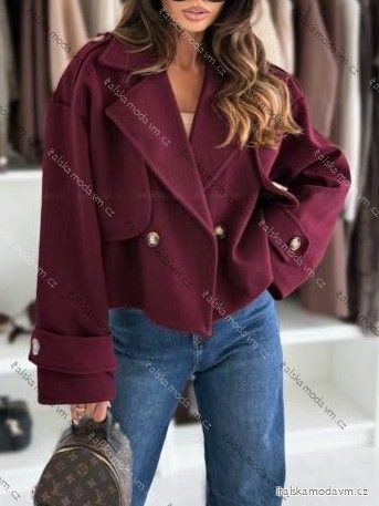 Kabátek slabý oversize dlouhý rukáv dámský (XS/S/M ONE SIZE) ITALSKÁ MÓDA IMM25M483