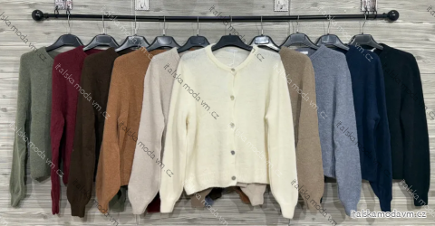 Sveter úpletový na gombíky dlhý rukáv dámsky (S/M/L ONE SIZE) TALIANSKA MÓDA IMPOZ25XJ-7517