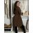 Šaty elegantný dlhý rukáv dámska (S/M ONE SIZE) TALIANSKA MÓDA IMM23M6062