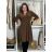Šaty elegantný dlhý rukáv dámska (S/M ONE SIZE) TALIANSKA MÓDA IMM23M6062