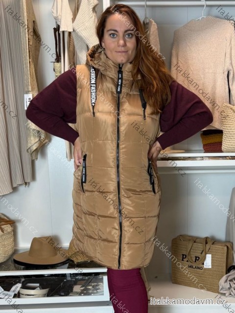 Vesta dlhá s kapucňou dámska nadrozměr (3XL-7XL) SKORP HH-071TOBIG/DU 4XL hnedá