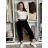 Kalhoty dlouhé s páskem manžestrové dámské SIMONA (XS/S/M ONE SIZE) IMPOZ25LV-25480