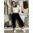 Kalhoty dlouhé s páskem manžestrové dámské SIMONA (XS/S/M ONE SIZE) IMPOZ25LV-25480
