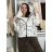 Mikina oversize na zips s kapucňou dlhý rukáv dámska WRITE  (M/L/XL ONE SIZE) TALIANSKA MÓDA IMPOZ25JSD-16583/DU M/L/XL biela