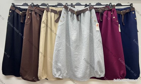 Sukňa stredne dlhá oversize dámska nadrozmer (50/52/54 ONE SIZE) TALIANSKA MÓDA IM425632