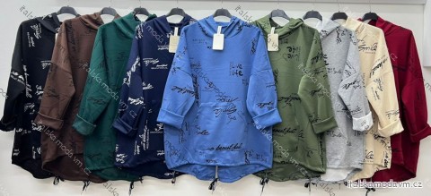 Mikina slabá dlhý rukáv MASELKO dámska nadrozmer (54/56/58 ONE SIZE) TALIANSKA MÓDA IM425635