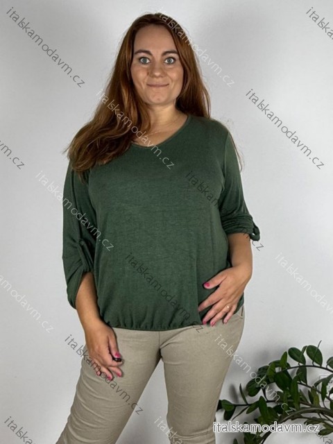 Tunika teplá 3/4 rukáv dámsky nadrozměr VERONA (54/56/58 ONE SIZE) TALIANSKA MÓDA IM425655