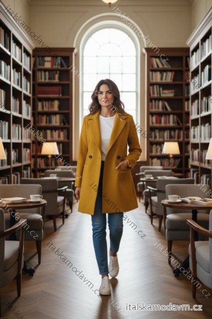 Kabát slabý dlouhý rukáv dámský (S/M/L/XL ONE SIZE) ITALSKÁ MÓDA IMD25267 _Mix farieb S