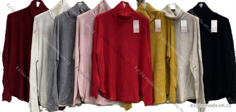 Sveter úpletový s rolákom dlhý rukáv dámsky (S/M/L ONE SIZE) TALIANSKA MÓDA IMC25456