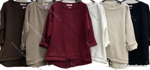 Mikina teplá dlhý rukáv dámska nadrozmer (48/50/52 ONE SIZE) TALIANSKA MÓDA IMC25491