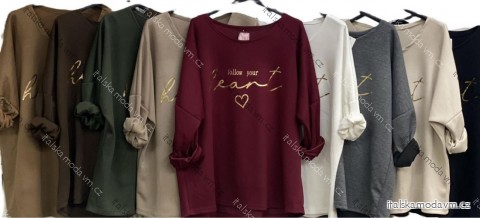 Tunika dlhý rukáv dámska nadrozmer (48/50/52 ONE SIZE) TALIANSKA MÓDA IMC25503