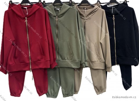 Súprava tepláková mikina dlhý rukáv a tepláky dámske (S/M/L ONE SIZE) TALIANSKA MÓDA IMC25505