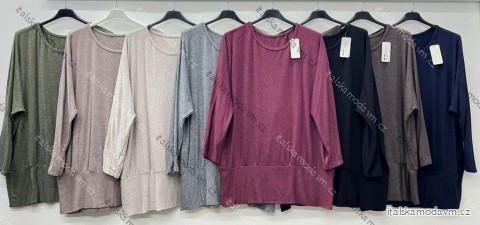 Tunika dlhý rukáv dámska nadrozmer (54/56/58 ONE SIZE) TALIANSKA MÓDA IM425722