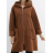 Kabát s kapucňou dlhý rukáv dámsky (S/M/L ONE SIZE) TALIANSKA MÓDA IMPLI2520606-20606