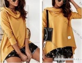 Mikina oversize prodloužená dlouhý rukáv dámská (S/M/L ONE SIZE) ITALSKÁ MÓDA IMPLI2565075