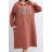 Šaty oversize mikinové s kapucňou dlhý rukáv dámske (S/M/L ONE SIZE) TALIANSKA MÓDA IMPLI2521809