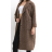 Kabát dlouhý rukáv dámský (S/M/L ONE SIZE) ITALSKÁ MÓDA IMPLI2521012