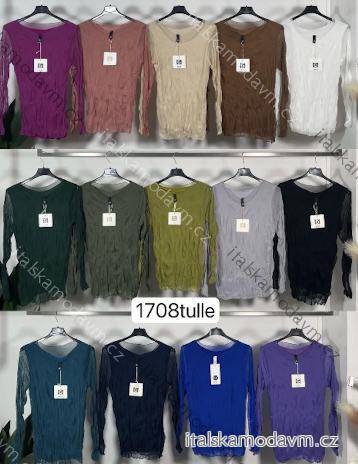 Tričko dlouhý rukáv dámská (S/M/L ONE SIZE) ITALSKÁ MÓDA IMPLI251708