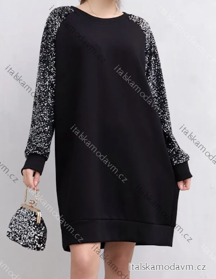 Šaty dlhý rukáv dámske (S/M/L ONE SIZE) TALIANSKA MÓDA IMPLI258006