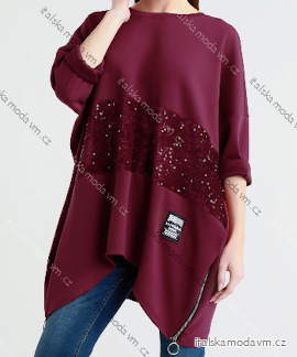 Šaty dlouhý rukáv dámské (S/M/L ONE SIZE) ITALSKÁ MÓDA IMPLI2507376