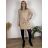 Šaty úpletové teplé s rolákem dlouhý rukáv dámské JANE (M/L/XL ONE SIZE) ITALSKÁ MÓDA IM425646