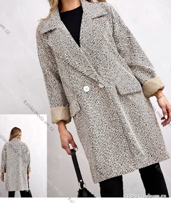 Kabát dlhý rukáv dámsky (S/M/L ONE SIZE) TALIANSKA MÓDA IMPLI2516424
