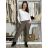 Nohavice strečové stláčače zateplené dlhé dámske PANTALONE (S/M/L ONE SIZE) TALIANSKA MÓDA IMPOZ25OL-5591