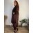 Cardigan s vreckami dlhý rukáv dámsky nadrozmer GITA (46/48/50 ONE SIZE) TALIANSKA MÓDA IMC25337/DUR 46/48/50 vínová