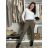 Kalhoty strečové mačkáče zateplené dlouhé dámské PANTALONE (S/M/L ONE SIZE) ITALSKÁ MÓDA IMPOZ25OL-5591/DUR khaki S/M/L