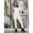 Nohavice strečové stláčače zateplené dlhé dámske PANTALONE (S/M/L ONE SIZE) TALIANSKA MÓDA IMPOZ25OL-5591/DUR S/M/L sv. béžová