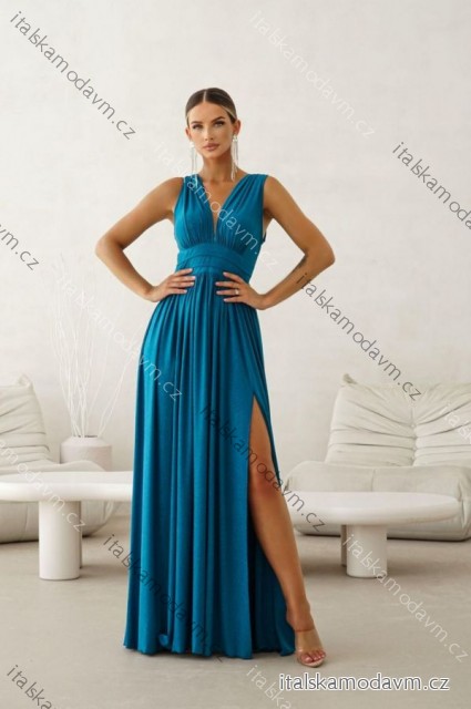 Šaty dlhé spoločenské trblietavé s flitrami bez rukávu dámske nadrozmer (34-46) POLSKÁ MÓDA PMLWD23VIRGINIA11/DU