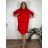 Šaty teplé voľnočasové dlhý rukáv dámske nadrozmer ANNA (44/46/48 ONE SIZE) TALIANSKA MÓDA IM425685/DUR 44/46/48 šedá