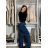 Rifle jeans dlhé široké nohavice wide leg fit dámske (XS-2XL) RE-DRESS RED25RE3199/DUR modrá džínsová 5XL