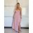 Šaty elegantní společenské dlouhé na ramínka dámské Patricie  (XS/S/M/L ONE SIZE) ITALSKÁ MÓDA IM322045/DUR petrolejová