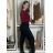 Nohavice elegantné s opaskom dámske BELLA (S/M/L ONE SIZE) TALIANSKA MÓDA IMD25251/DUR S/M/L vínová