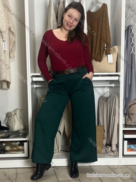 Nohavice elegantné s opaskom dámske BEATA (S/M/L ONE SIZE) TALIANSKA MÓDA IM425718