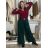 Nohavice elegantné s opaskom dámske BEATA (S/M/L ONE SIZE) TALIANSKA MÓDA IM425718/DUR S/M/L vínová