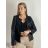 Bunda koženková dlouhý rukáv dámská (S/M/L ONE SIZE) ITALSKÁ MÓDA IMPLI255919