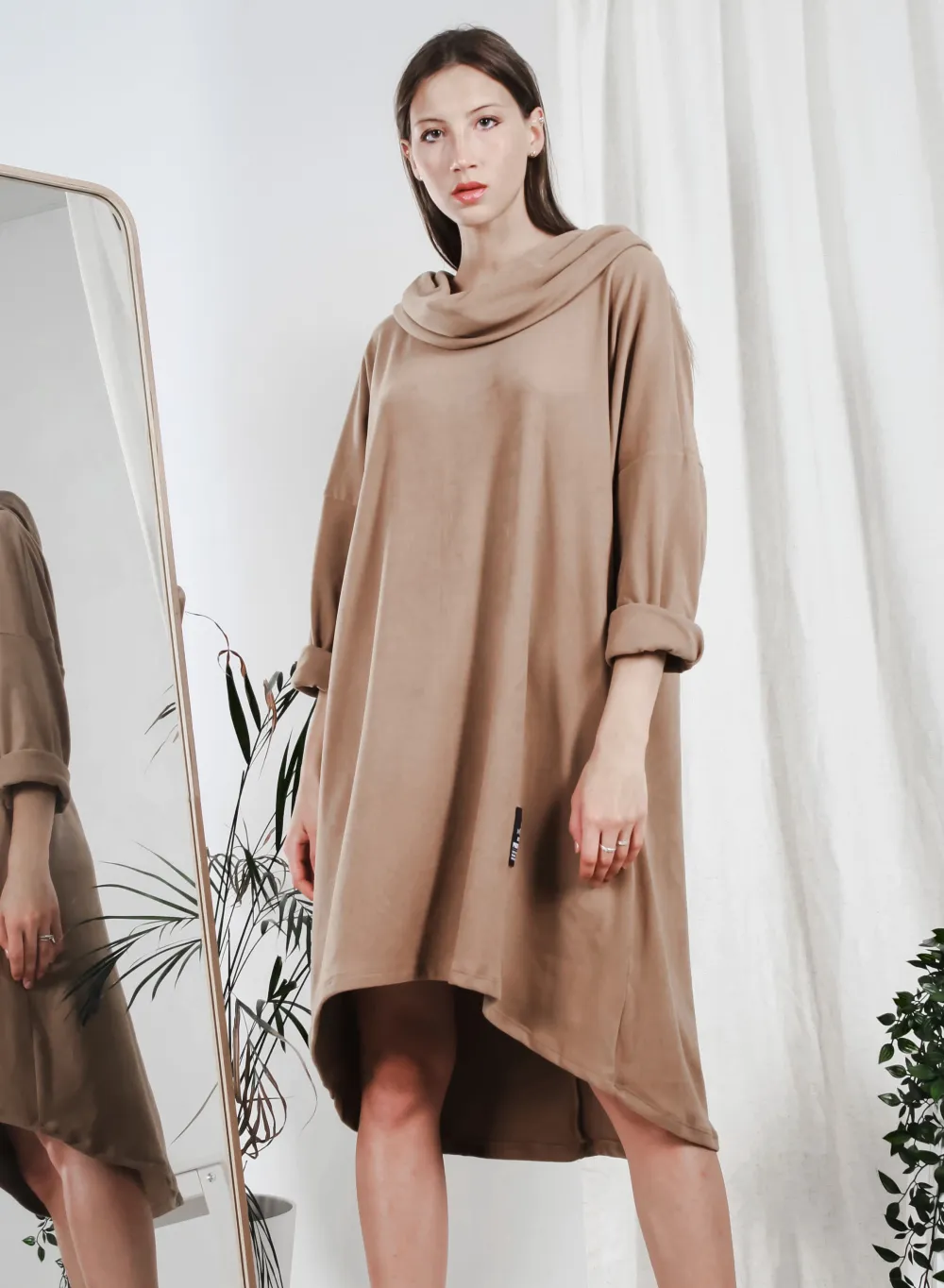 Šaty teplé dlhý rukáv dámske (S/M/L ONE SIZE) TALIANSKA MÓDA IMPLI2501395