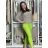 Nohavice strečové dlhé dámske PANTALONE  (S/M/L ONE SIZE) IMPOZ25LV-6318/DUR S/M/L zelená limetková
