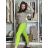 Nohavice strečové dlhé dámske PANTALONE  (S/M/L ONE SIZE) IMPOZ25LV-6318/DUR S/M/L zelená limetková
