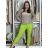 Nohavice strečové dlhé dámske PANTALONE  (S/M/L ONE SIZE) IMPOZ25LV-6318/DUR S/M/L zelená limetková